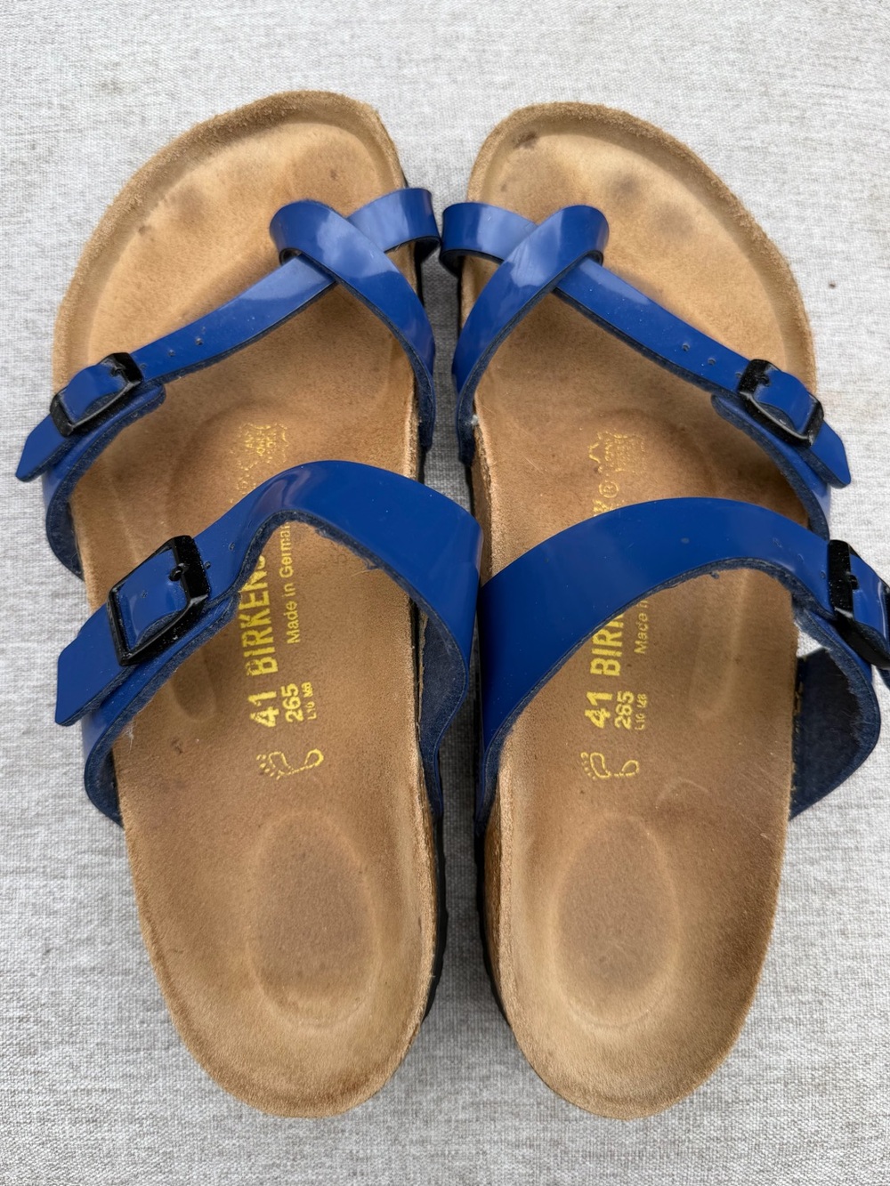 Birkenstock Woman’s Blue Patent Mayari Sandals